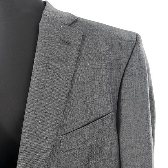 Lauren Ralph Lauren Men's Blazer Coat Jacket Long Sleeves Wool Gray Size 46L - Picture 2 of 8